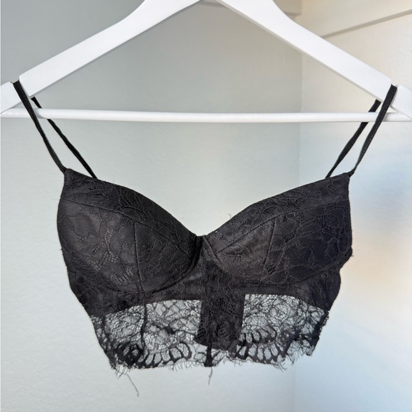 Women’s Black Lace Crop Top/ Bralette, Size Small - Picture 1 of 2